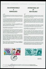 2009 Occhi, arcobaleno, ombrello, pistola annodata non violenza, piccione, Romania, 6398, ETB/FDC