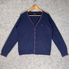 Cardigan uomo Fred Perry blu