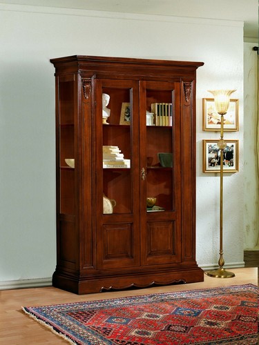 Mobile vetrina libreria legno - libreria,