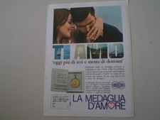 advertising Pubblicità 1968 MEDAGLIA GIOIELLI UNOAERRE UNO A ERRE