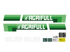 KIT ADESIVI TRATTORE AGRIFULL 80 66 COMPLETO DI SIMBOLI E AVVERTENZE