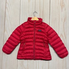 Patagonia Ragazza XS (5-6) Piumino d'oca Isolato Maglione Puffer Jacket Magenta 