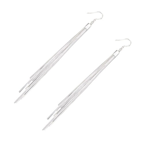 Orecchini lunghi lineari con - ,
