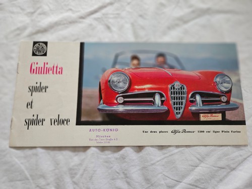 1958 brochure catalogo alfa - brochure,