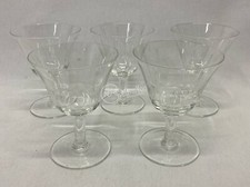 Lotto di 5 bicchieri da vino in vetro altezza 11 cm accessori bar cucina