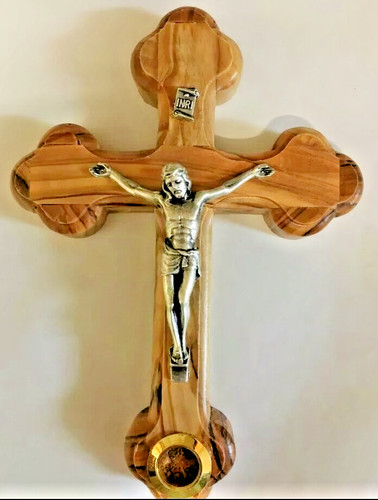 Olive wood crucifix with - crucifix,