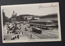 Torino- Piazza V. Emanuele e Mercato Porta Palazzo (tram, balilla..) . Viaggiata