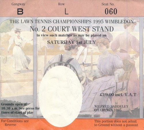 Biglietto tennis 1995 - -,