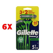 6 X Gillette Sensor3 Rasoio