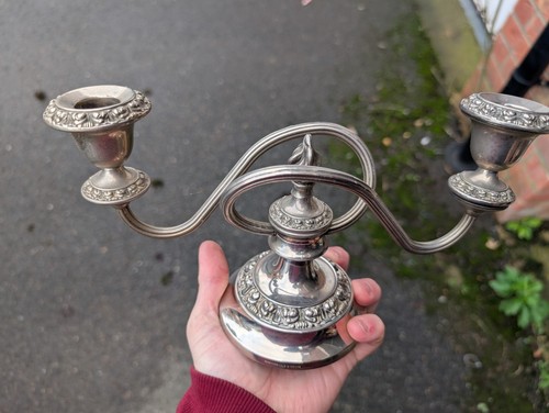 Pair vintage silver plated - pair,