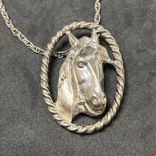 Quarter horse pendant necklace - quarter,