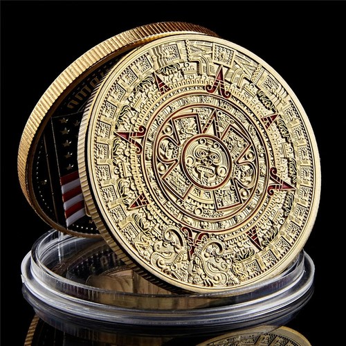 Calendario maya azteco moneta - maya,