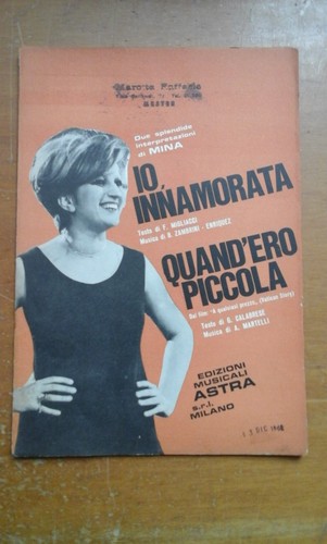 Spartito mina io - -,