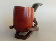 K&P PETERSON'S PREMIER 301 CROSS CUT GRAINED BENT BILLIARD SHAPE BRIAR PIPE