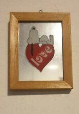 Quadretto Specchio Snoopy Love Vintage Anni 80 95X70