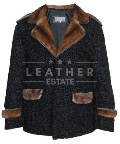 Cappotto persiano uomo nero