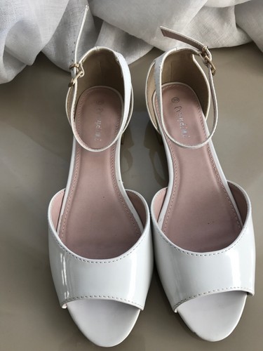 Sandali vernice bianco - sandali,