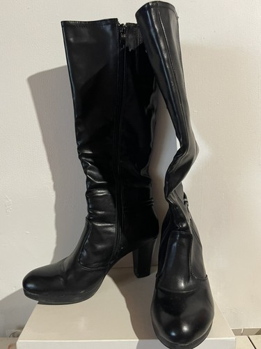Stivali neri donna con - neri, tacco