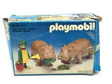PLAYMOBIL ZOO 3547 HYPPOS & KEEPER 1981 Rare # NU