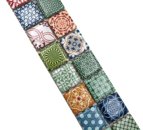 Bordura mosaico retro - bordura,