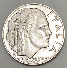 Moneta italiana da 20 centesimi del 1941