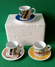 SET 3 TAZZINE DA CAFFÈ CON PIATTINI PORCELLANA IPA LAVAZZA CAFÈ DES ARTS. CS74