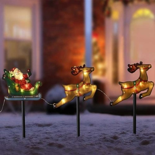 Luci slitta babbo - luci, 3pz