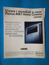 RITAGLIO DI GIORNALE CLIPPING LOEWE PLANUS 4681 HOME CINEMA DA COLLEZIONE - (96)