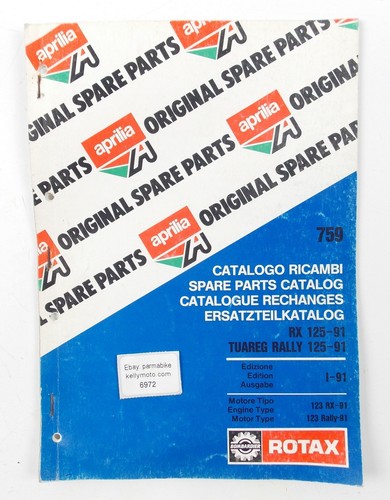 Catalogo ricambi aprilia rx - catalogo,