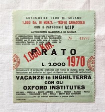 BIGLIETTO TICKET PASS 1970