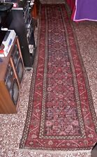 tappeto antico del 1850 passatoia 400x78 persiano malayer.e,corsia kazak caucaso