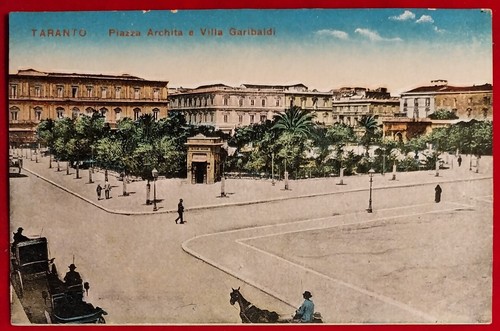 Cartolina taranto piazza - taranto,