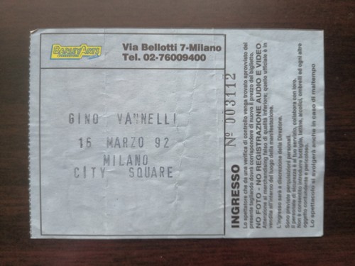 Biglietto concerto gino - biglietto,