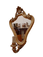 Specchiera applique in legno dorato-stile luigi XV- da muro- primi 900