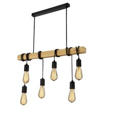 Lampadario sospensione legno