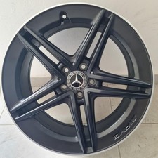 1 cerchio lega mercedes classe a145 amg r19 nero opaco bordo diamantato ls003258