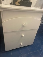 Fasciatoio neonato Cassettiera e bagnetto Estraibile Bianco