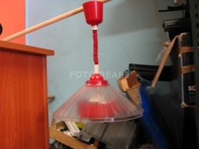 SOVIL 2125 LAMPADA LAMPADARIO SALICENDI SALI SCENDI 32W DA 50 A 145 CM ROSSO NEW