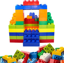 Grandi Mattoncini, Set Di Mattoncini Classici, 100 Pezzi Di Mattoncini in 5 Colo