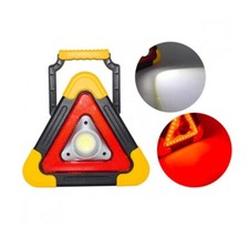 TRIANGOLO EMERGENZA STRADALE LED RICARICA SOLARE USB SOCCORSO AUTO MOTO 30W SC