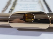 *Favoloso* Perla Placcata Oro Rosa Sterling Tagliato a Mano Flauto Giunto Testa PH-7 Vintage