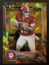 2025 Bowman U Chrome Sapphire Fernando Mendoza 1° rifrattore oro /50 Indiana