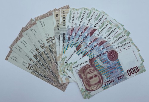Lotto banconote italiane lire - banconote,