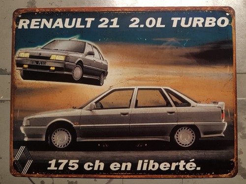 Plaque métal vintage renault - métal,