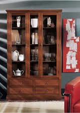 VETRINA CRISTALLIERA IN LEGNO