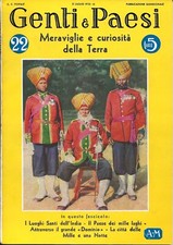 Mondadori Rivista Genti & Paesi Meraviglie e curiosità della terra N°22  1933