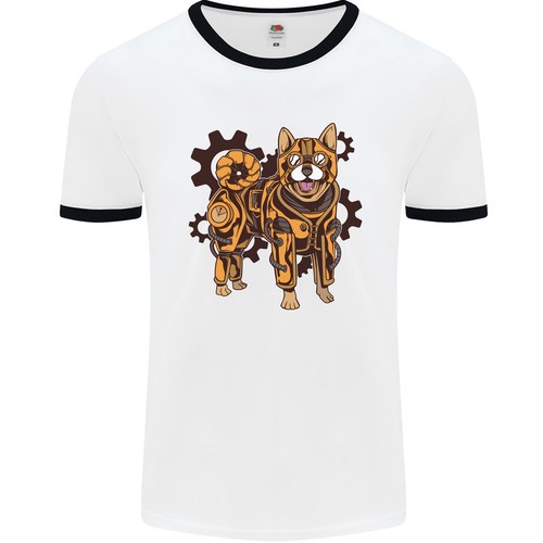 Maglietta ringer uomo shiba - da,