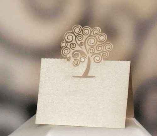 Bigliettino carta con - carta, albero