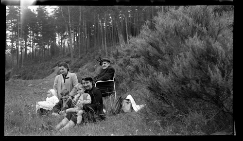 Family portrait wood forest - family,