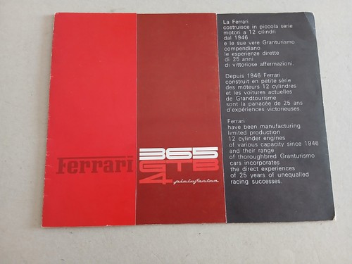 Brochure ferrari 275 - ferrari, gtb/4